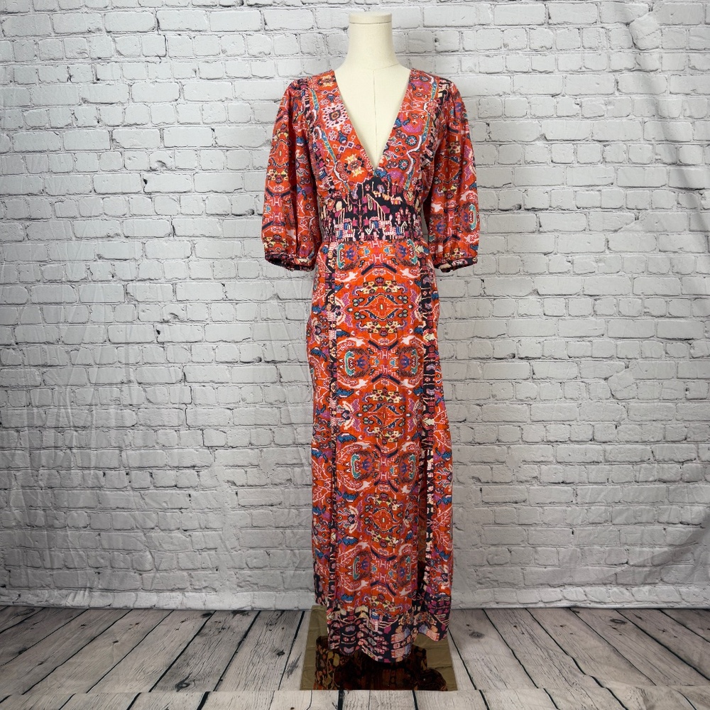 BY ANTHROPOLOGIE - Abstract Motif Maxi Dress - Size 14
